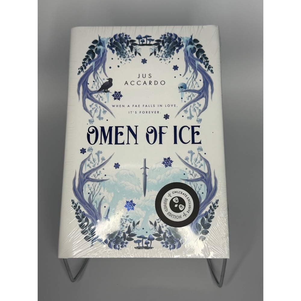 Omen of Ice Jus Accardo OwlCrate Exclusive Signed Edition Blue Sprayed Edges NEW